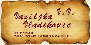 Vasiljka Vladiković vizit kartica
